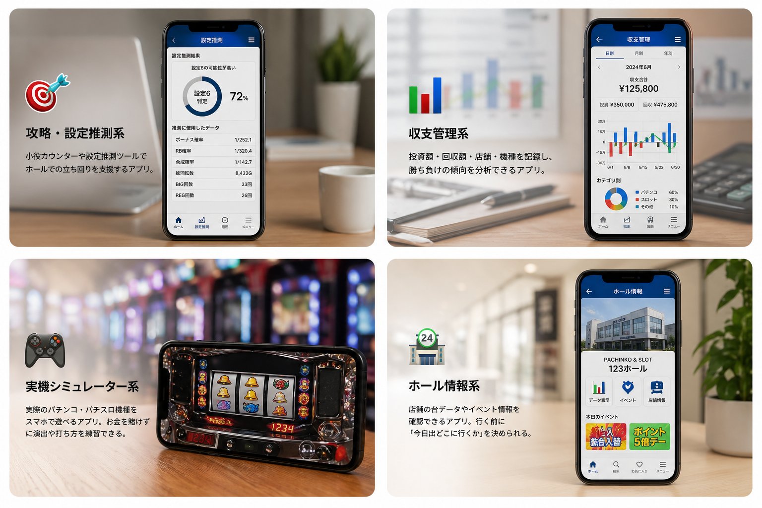 パチナビ vs DMMぱちタウン｜2大パチンコ・パチスロアプリのアイコン対比
